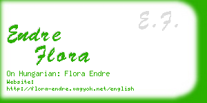 endre flora business card